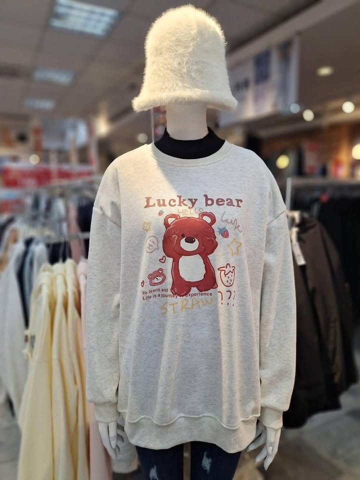 Lucky Bear 刷毛大T.可愛療癒系:圖片 12