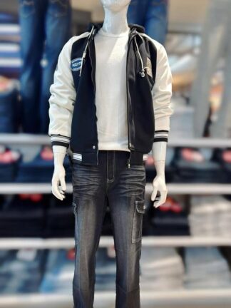 工裝口袋丹寧長褲