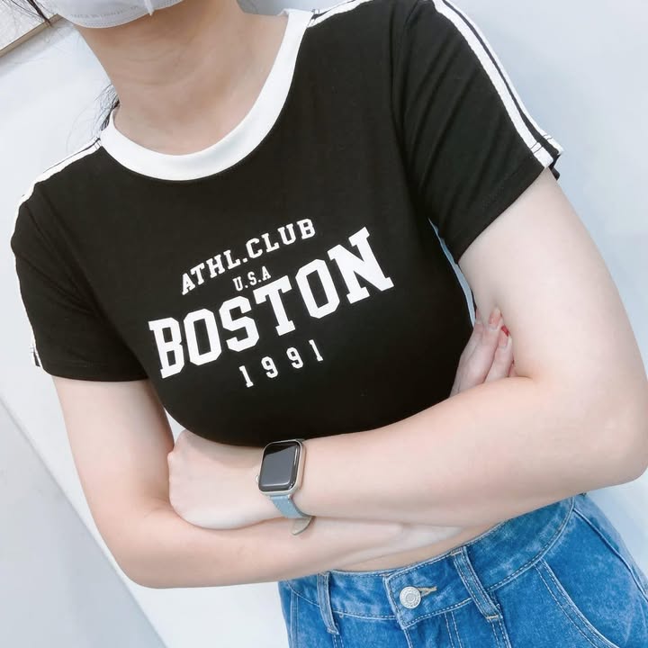 美式學院風短版上衣(Boston短版T):圖片 12