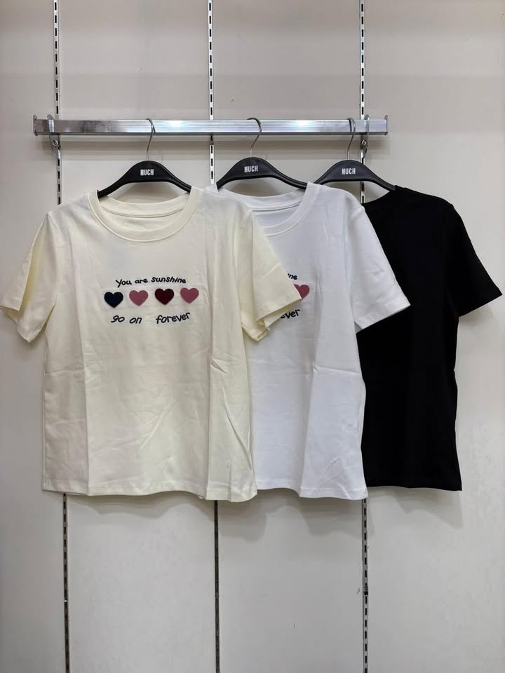 You are sunshine 愛心刺繡短T 🌈 - Image 4