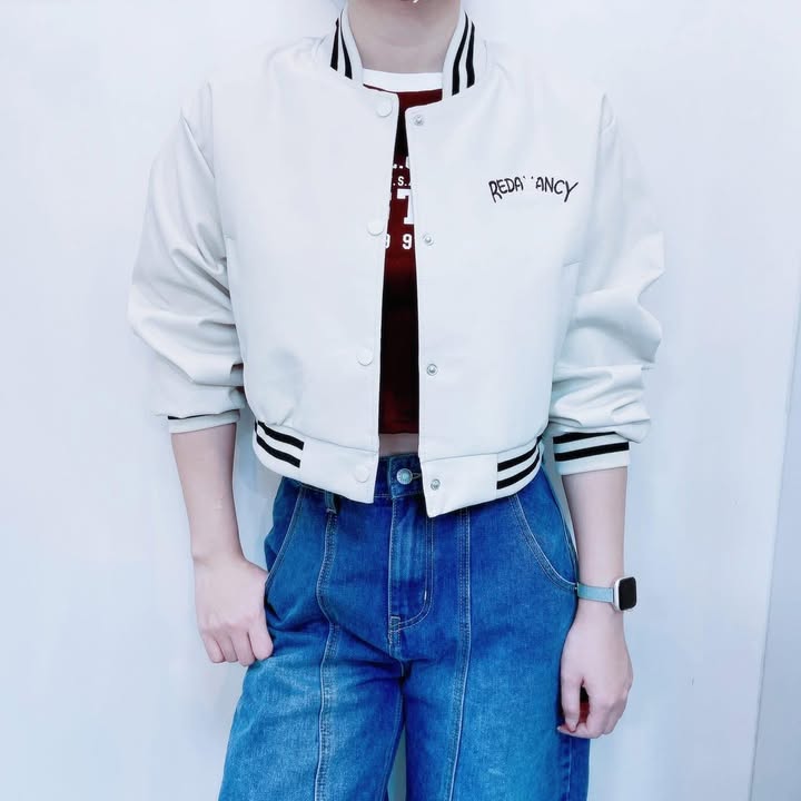 韓系短版棒球外套(皮感):圖片 6