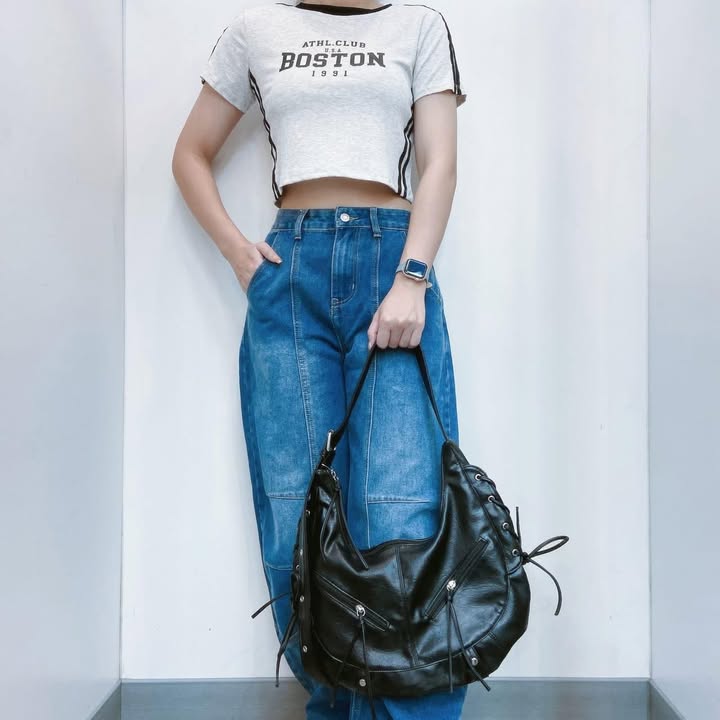 美式學院風短版上衣(Boston短版T):圖片 10