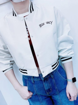 韓系短版棒球外套（皮感）