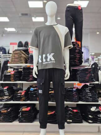 幾何解構．都會撞色拼接短袖 T