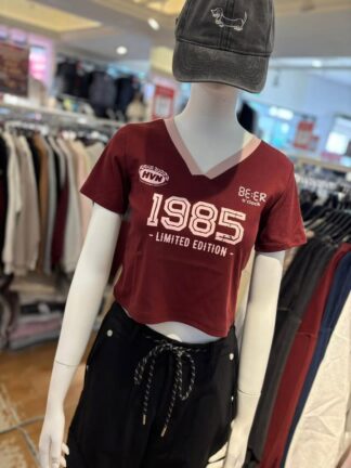 1985 復古V領短版上衣 🔥