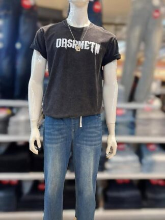 超彈力牛仔束口褲