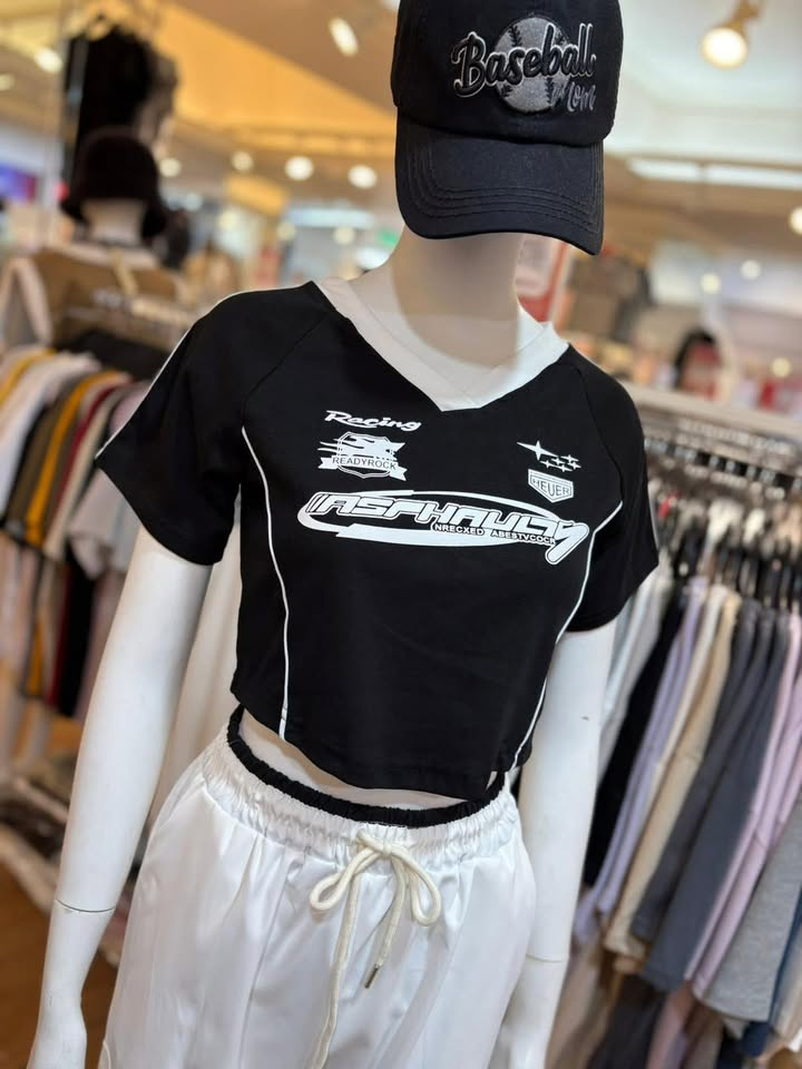 美式賽車風短版上衣 🏁 - Image 2