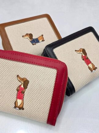 三色刺繡短皮夾｜可愛又實用