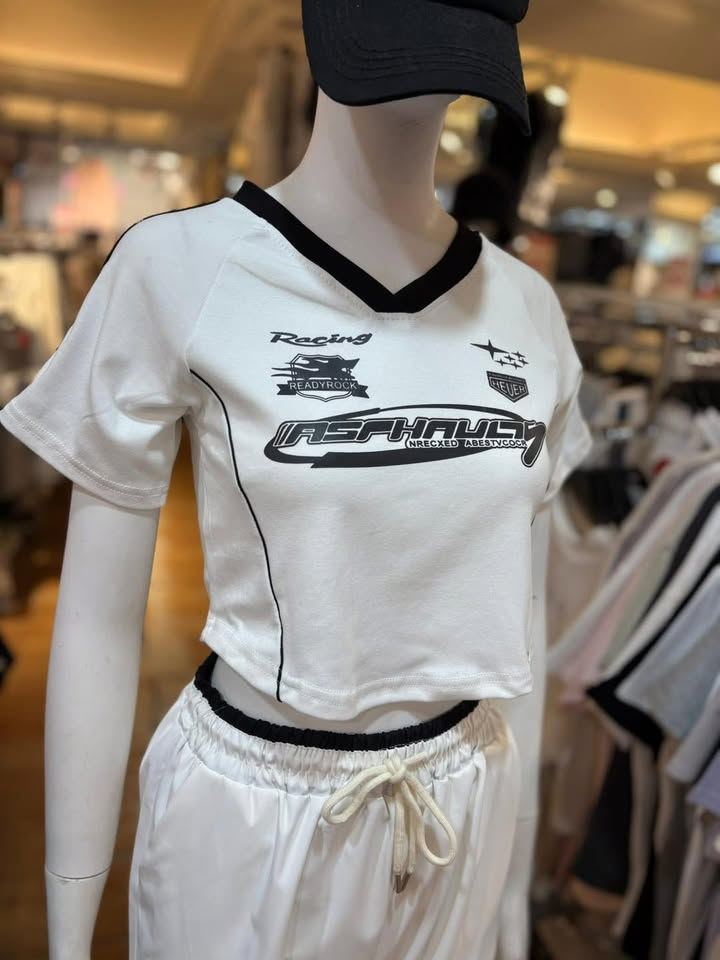 美式賽車風短版上衣 🏁 - Image 6