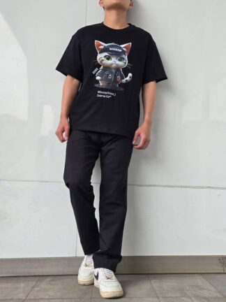 酷帥貓咪圓領 T