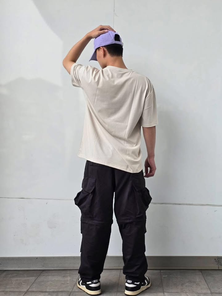 幾何字母圓領 T - Image 3