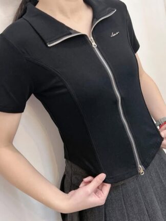 韓系立領．修身拉鍊上衣