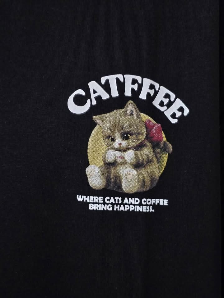CATFFEE 咖啡貓咪圓領 T - Image 9