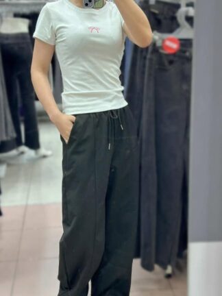 高腰設計寬版褲