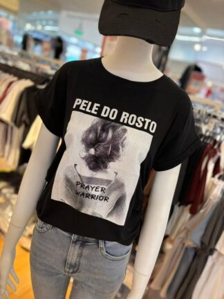 韓系人物印花短袖上衣 ✨