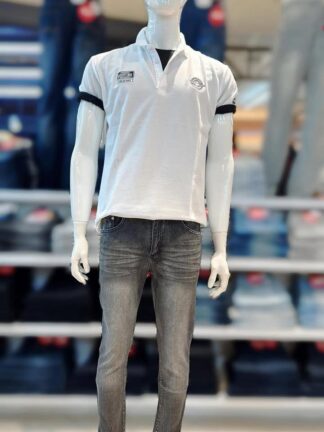 超彈力單寧窄管褲