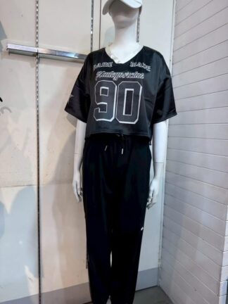 極簡束口休閒直筒運動長褲