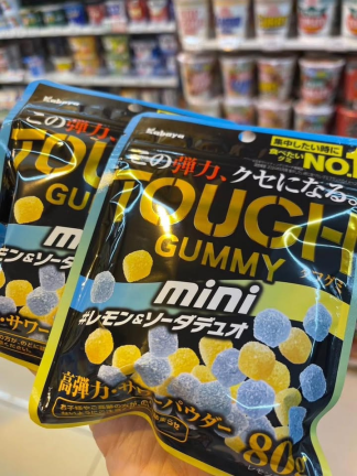 日本🇯🇵限定KABAYA Tough Gumimini 檸檬&蘇打二重奏 超彈力軟糖
