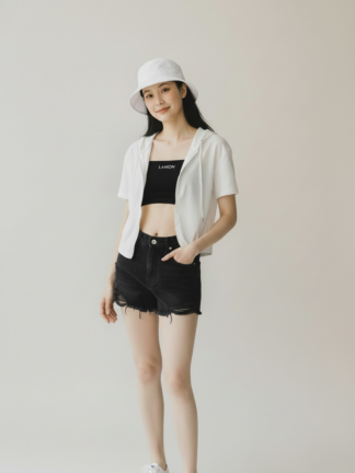 休閒百搭短袖連帽拉鍊上衣｜夏日輕薄款✨