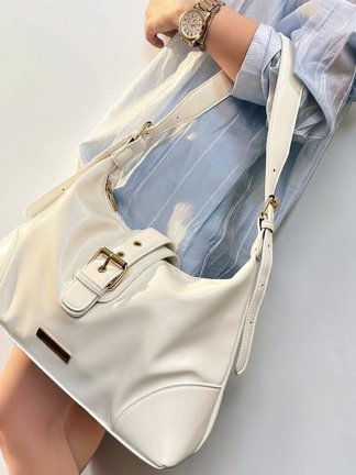 氣質鎖扣皮革包