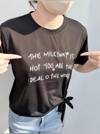 👚微笑英文 綁結上衣