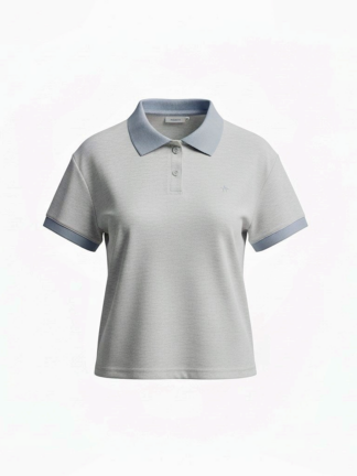 POLO領短袖上衣.簡約百搭款