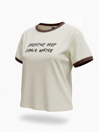 日常療癒系滾邊配色T