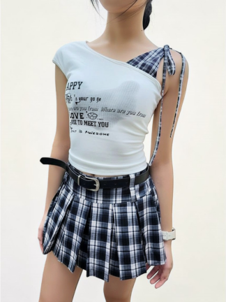 側邊綁繩合身短T