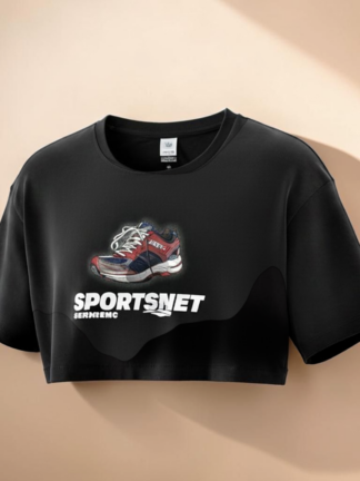 復古慢跑鞋插畫重磅 T