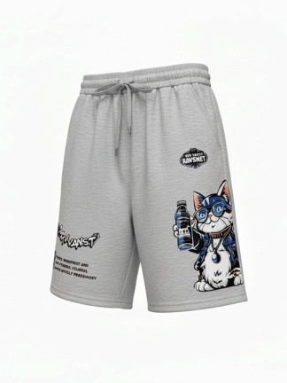 貓咪印刷運動短褲