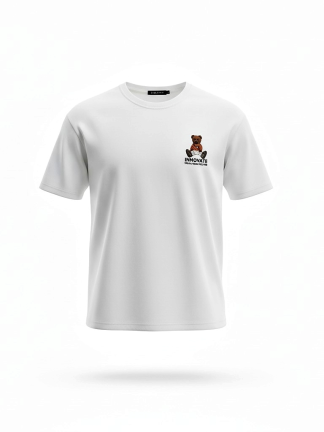 潮流熊熊前後印花短T