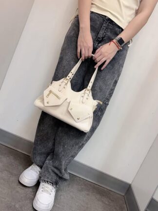 質感多口袋設計手提肩背包