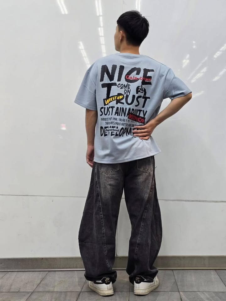NICE TRUST 滿版標語圓領 T:圖片 5