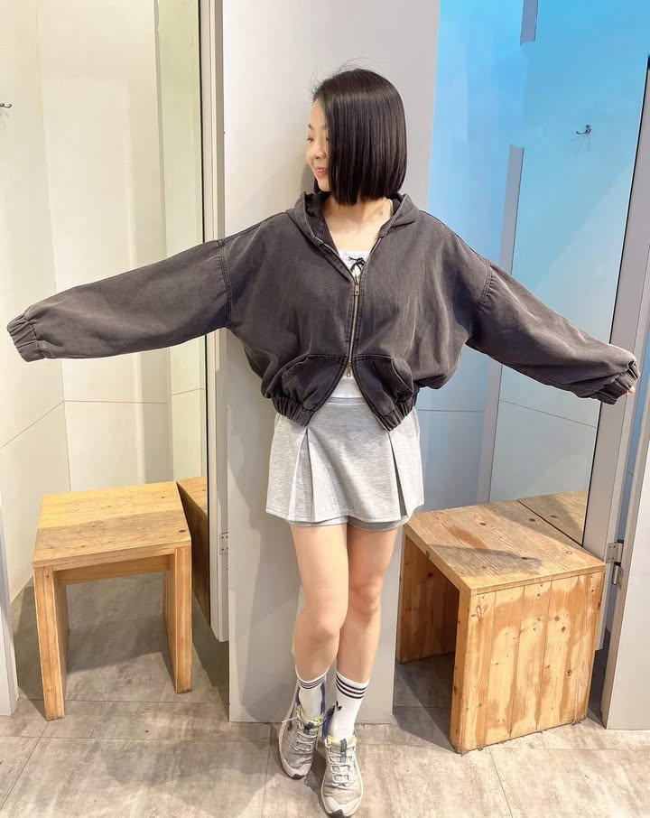 雙開拉鍊連帽牛仔外套:圖片 10