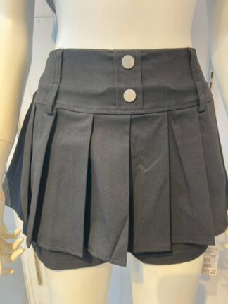 高腰百摺顯瘦褲裙