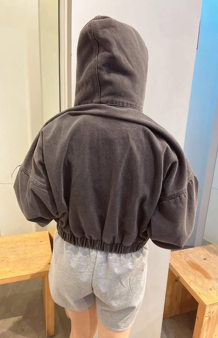 雙開拉鍊連帽牛仔外套:圖片 7