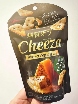 日本 Glico Cheeza 濃厚起司餅乾 (黑胡椒/低糖版) 40g
