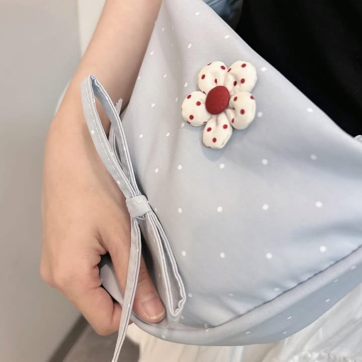 小花點點蝴蝶結肩背包:圖片 7