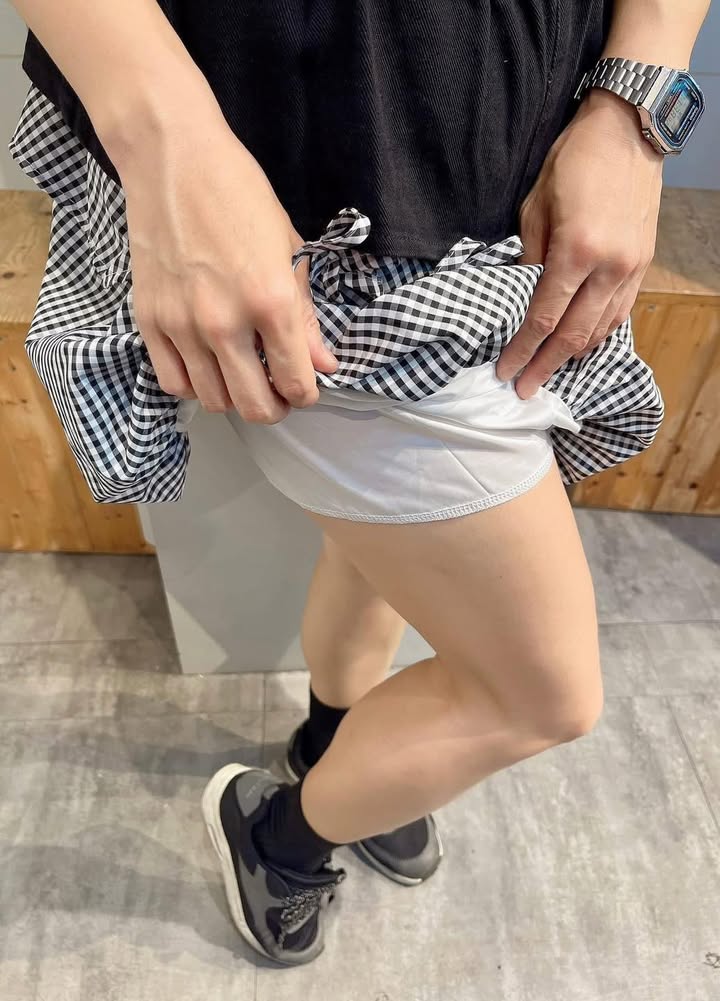 雲朵下擺黑白格短裙:圖片 7