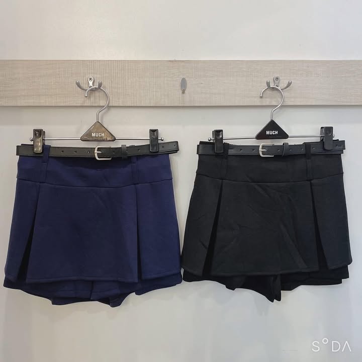 百摺顯瘦皮帶褲裙:圖片 9