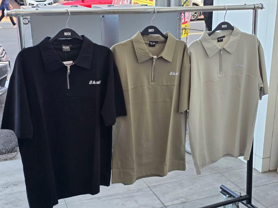 美式半拉鍊草寫刺繡重磅 Polo 衫:圖片 7