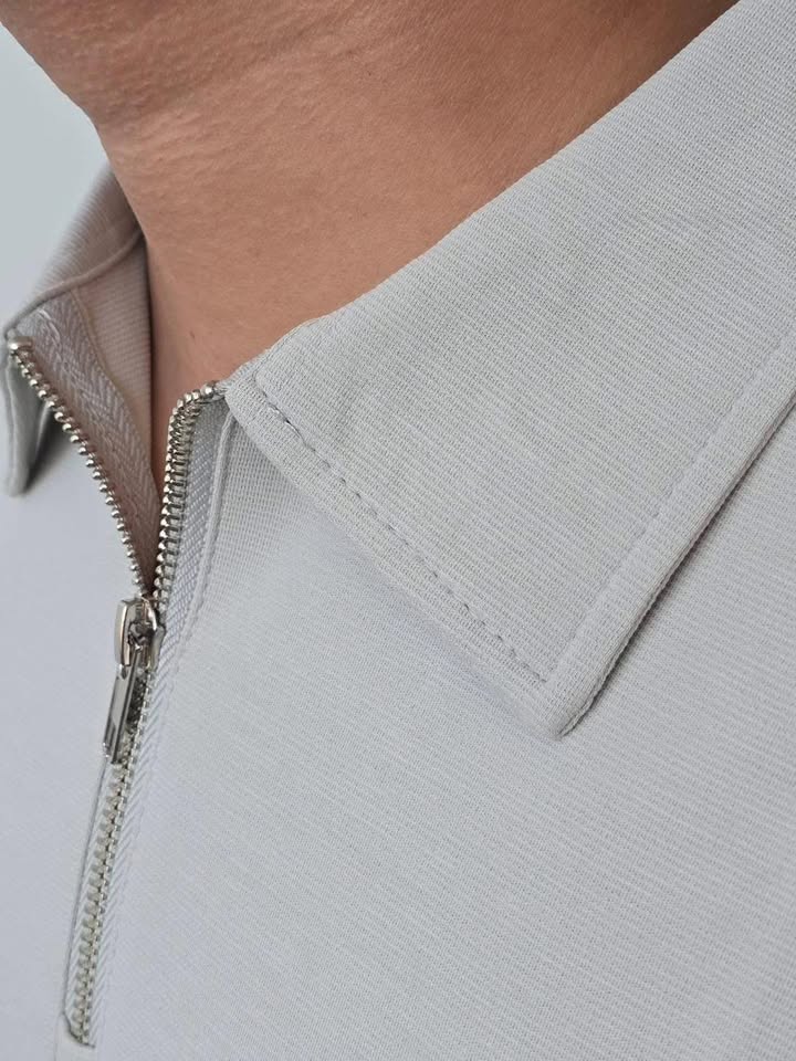 美式半拉鍊草寫刺繡重磅 Polo 衫:圖片 8
