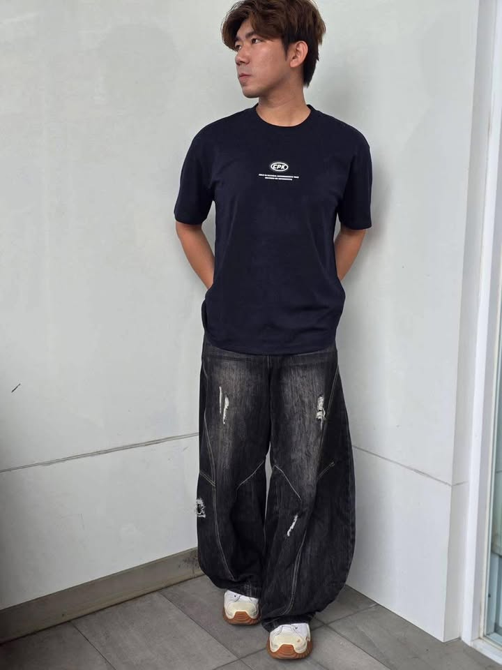CPK 橢圓英文標語重磅 T