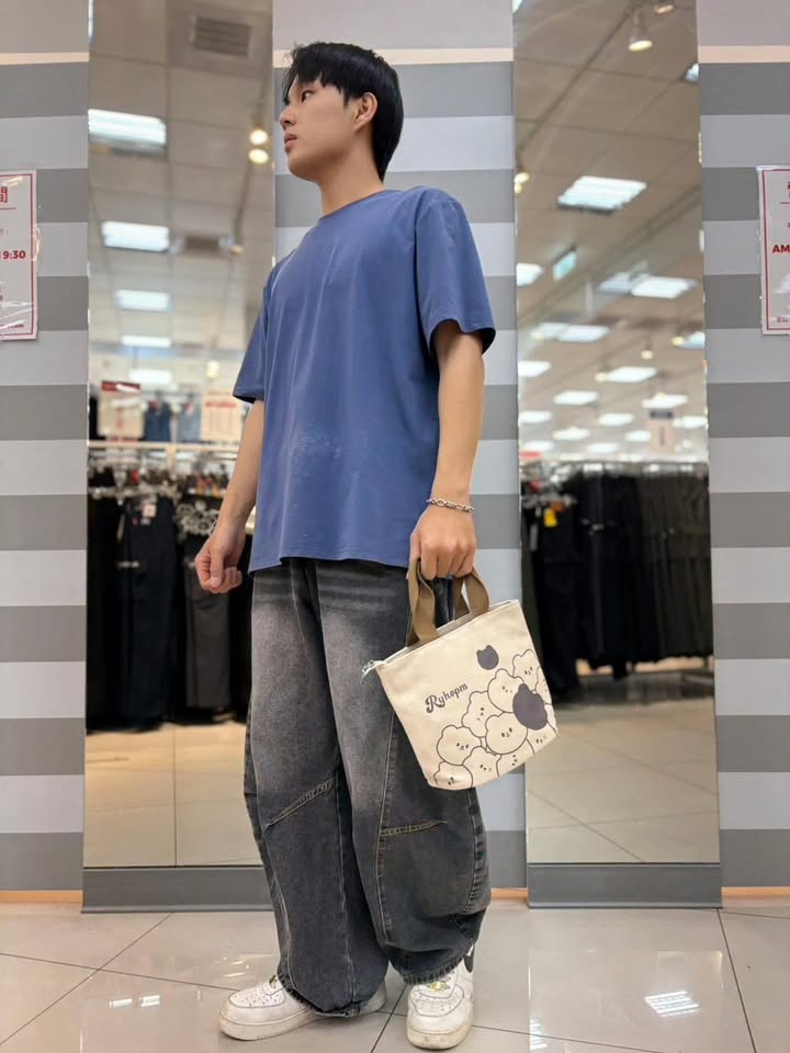 暖心療癒.滿版疊疊樂小熊撞色織帶帆布提包:圖片 5