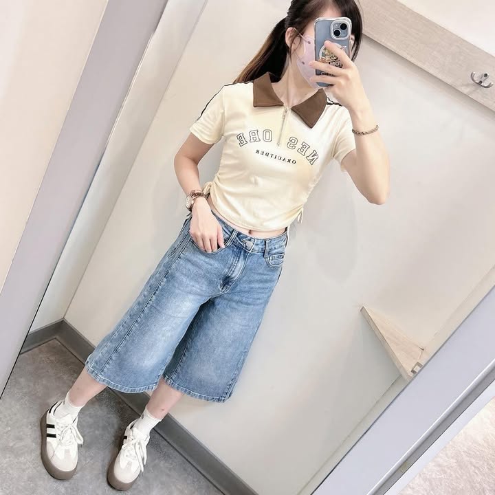 復古率性美式牛仔七分褲:圖片 5