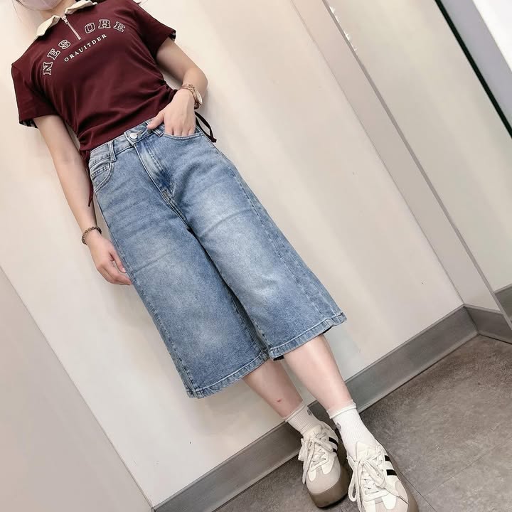復古率性美式牛仔七分褲:圖片 7