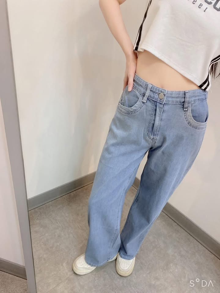 高腰透氣牛仔薄寬褲 - Image 8