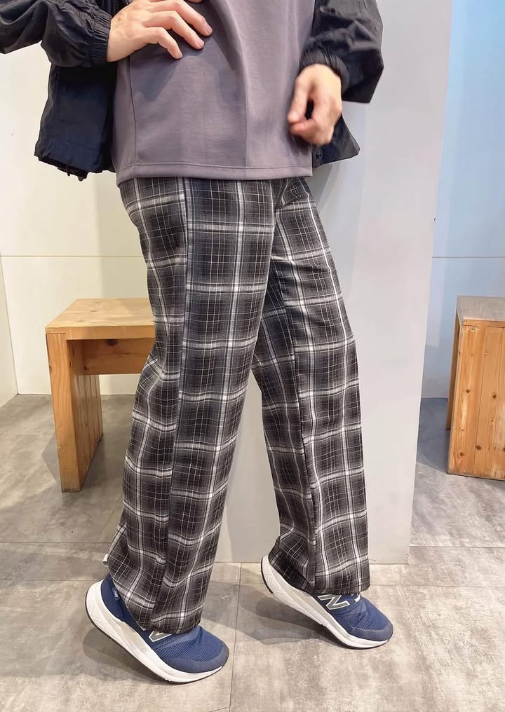 涼感格紋長褲:圖片 6