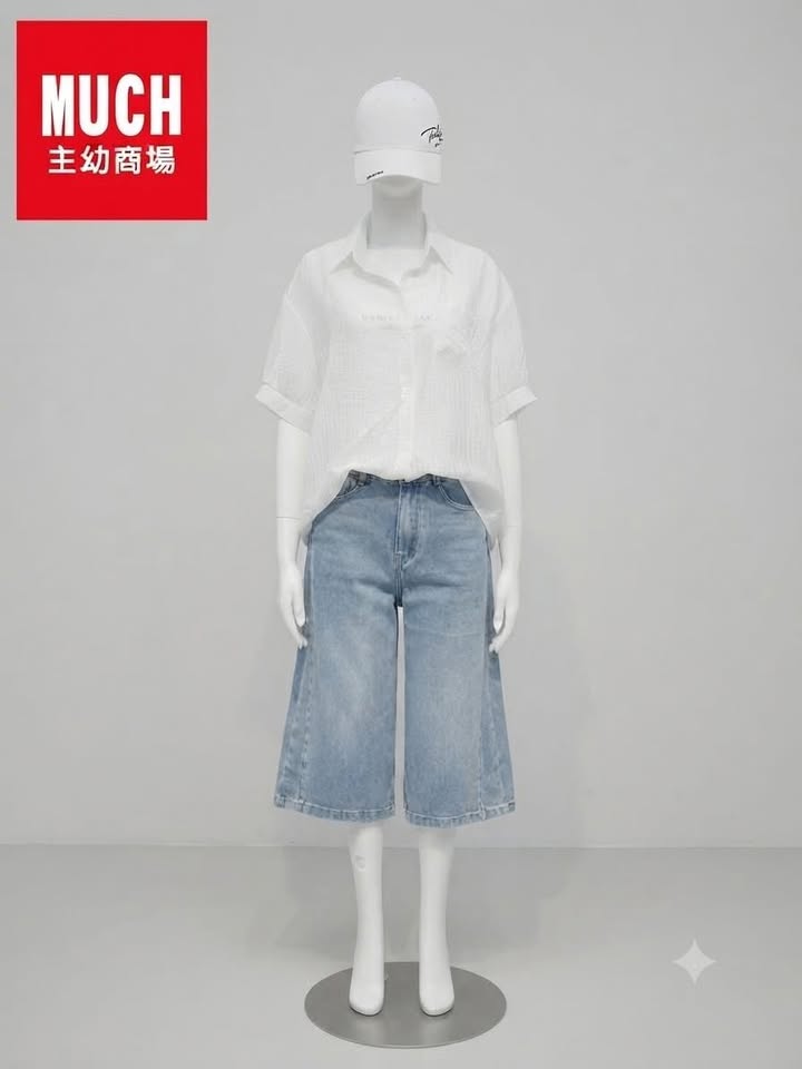 韓系假兩件層次感透膚條紋襯衫+字母背心兩件式 - Image 4