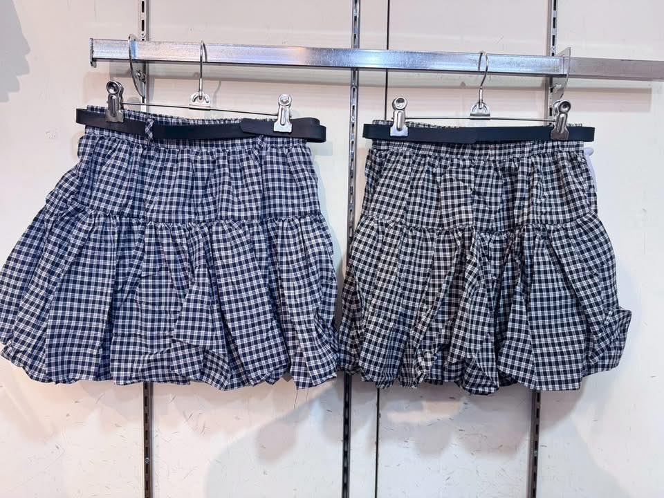 韓系格紋澎澎蛋糕荷葉褲裙 - Image 11